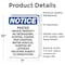 Signmission Posted Private Property No Trespassing OSHA Notice Sign, Vinyl Decal, 7in W x 10in L, 2PK OS-2PACK-NS-D-710-V-17731 - alternate 6